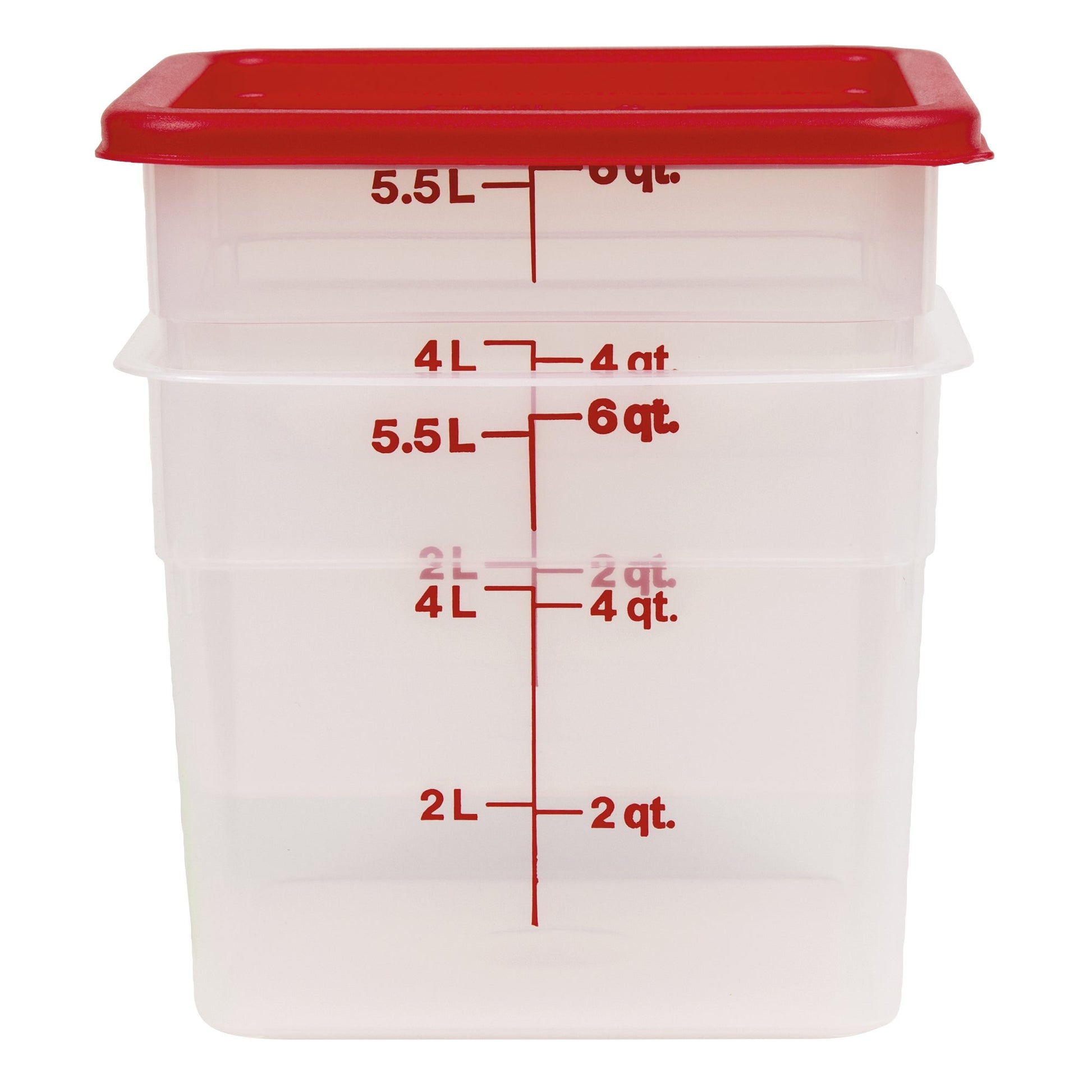 Cambro CamSquare Translucent 5.6 L Container and Lid, Pack of 2 - image 1