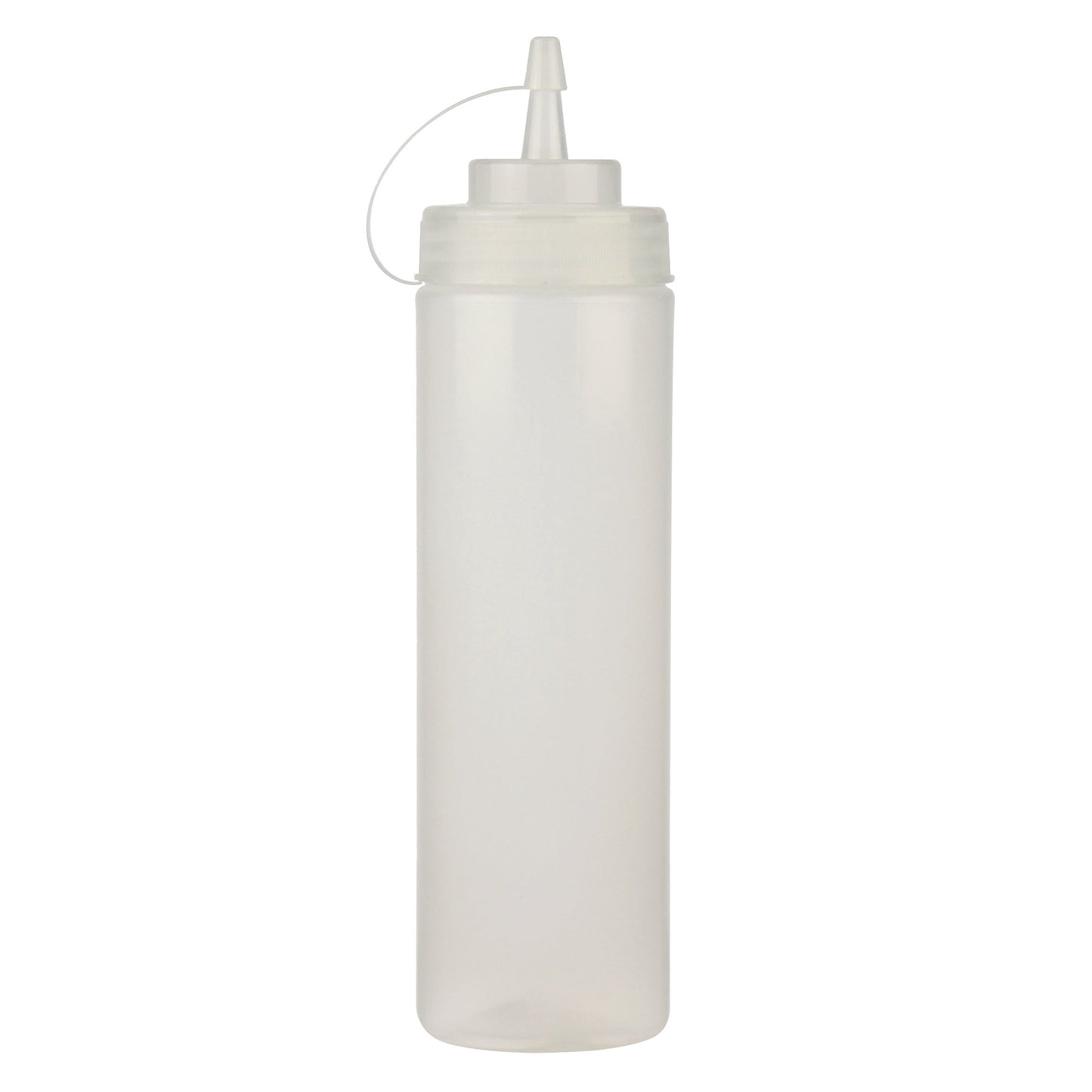 Resto 709 mL (24 oz) Clear Wide-mouth Squeeze Bottles, Pack of 6 - image 1