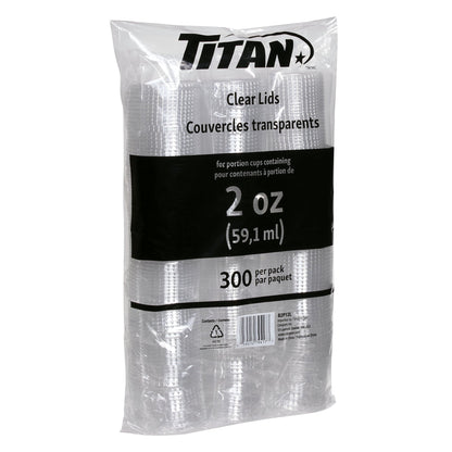 Titan Clear Plastic Lid for 2 oz Portion Cups, 4 packs of 300 - image 2