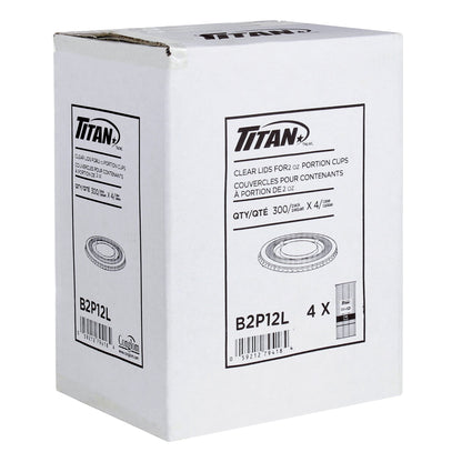 Titan Clear Plastic Lid for 2 oz Portion Cups, 4 packs of 300 - image 3