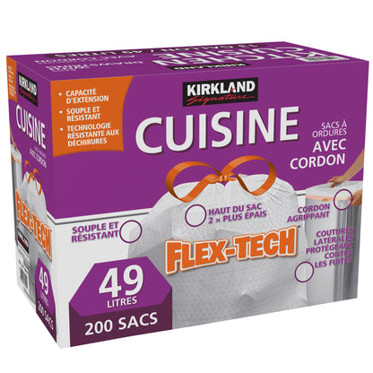 Kirkland Signature Drawstring Kitchen Bags, Pack of 200 - image 1