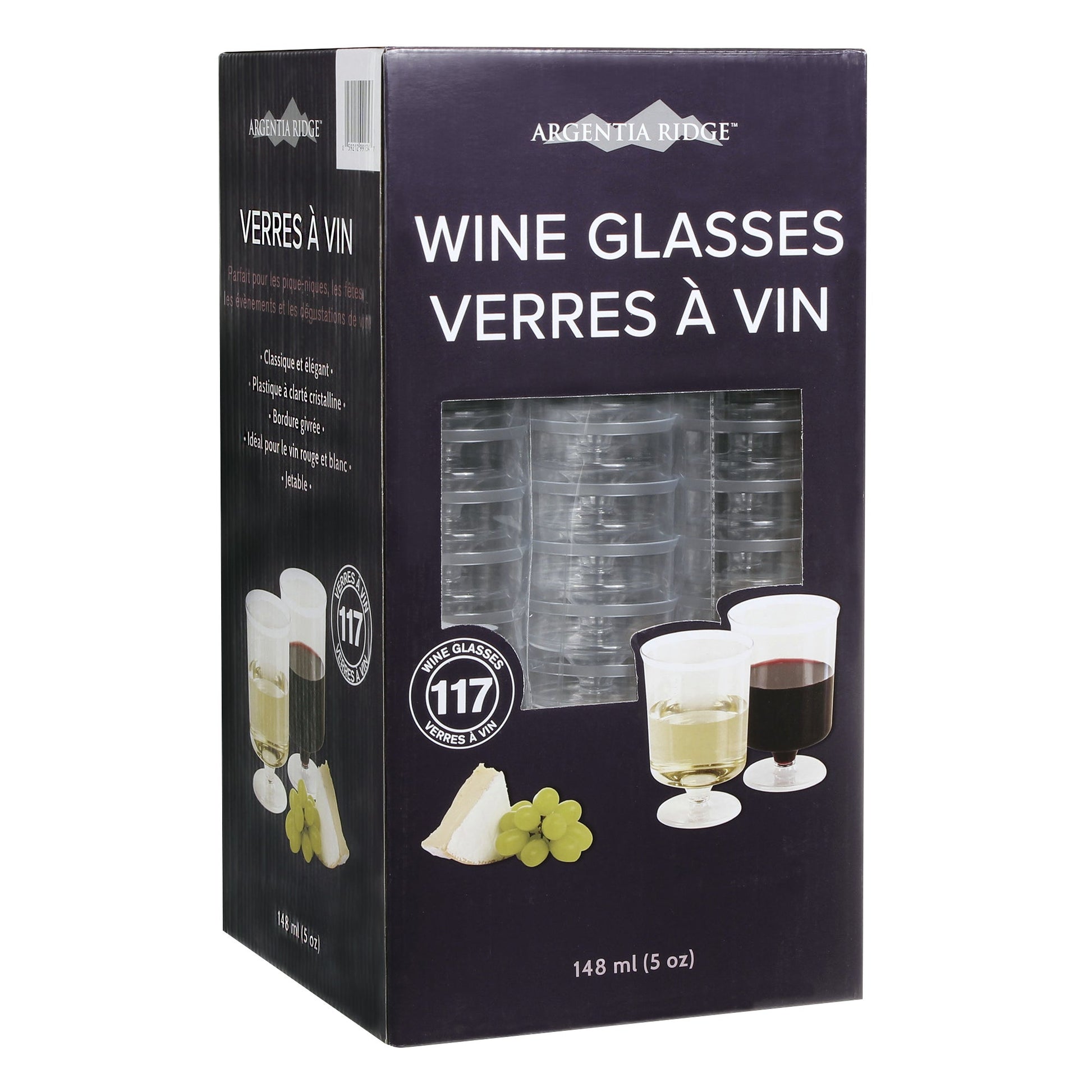 Argentia Ridge Plastic 5-oz Wine Glasses, Pack of 117 - image 2