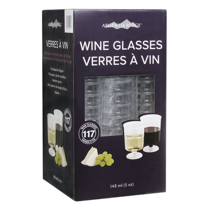 Argentia Ridge Plastic 5-oz Wine Glasses, Pack of 117 - image 2