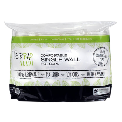 iECO Compost Single Wall Cup 10oz, 5 Packs of 100 - image 4