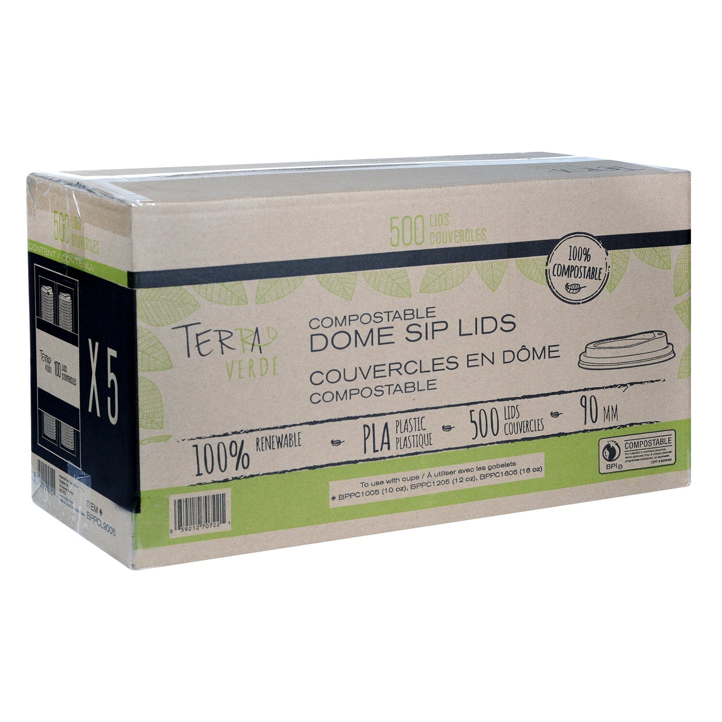 iECO Compost Dome Sip Lid 90mm, 5 Packs of 100 - image 3