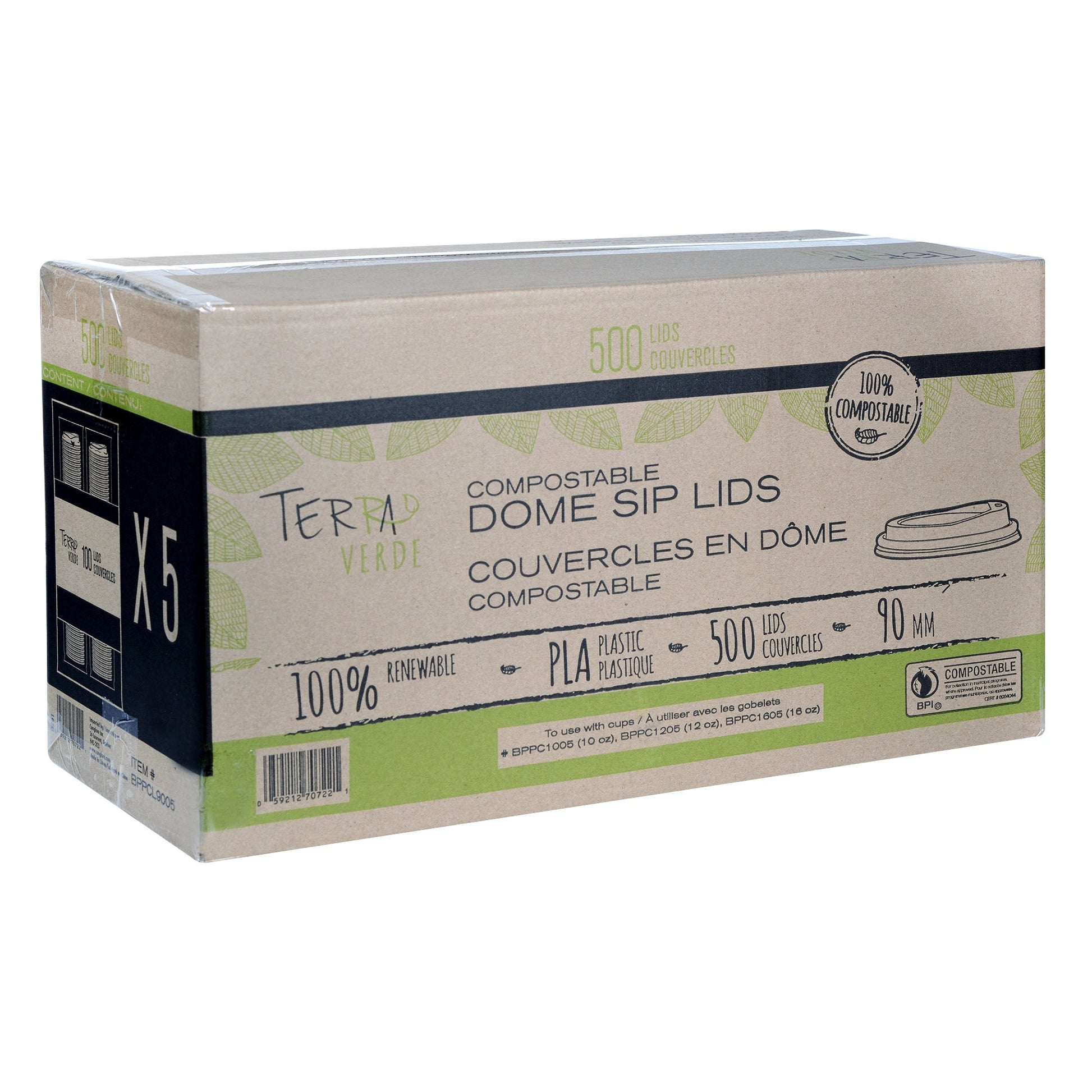 iECO Compost Dome Sip Lid 90mm, 5 Packs of 100 - image 3