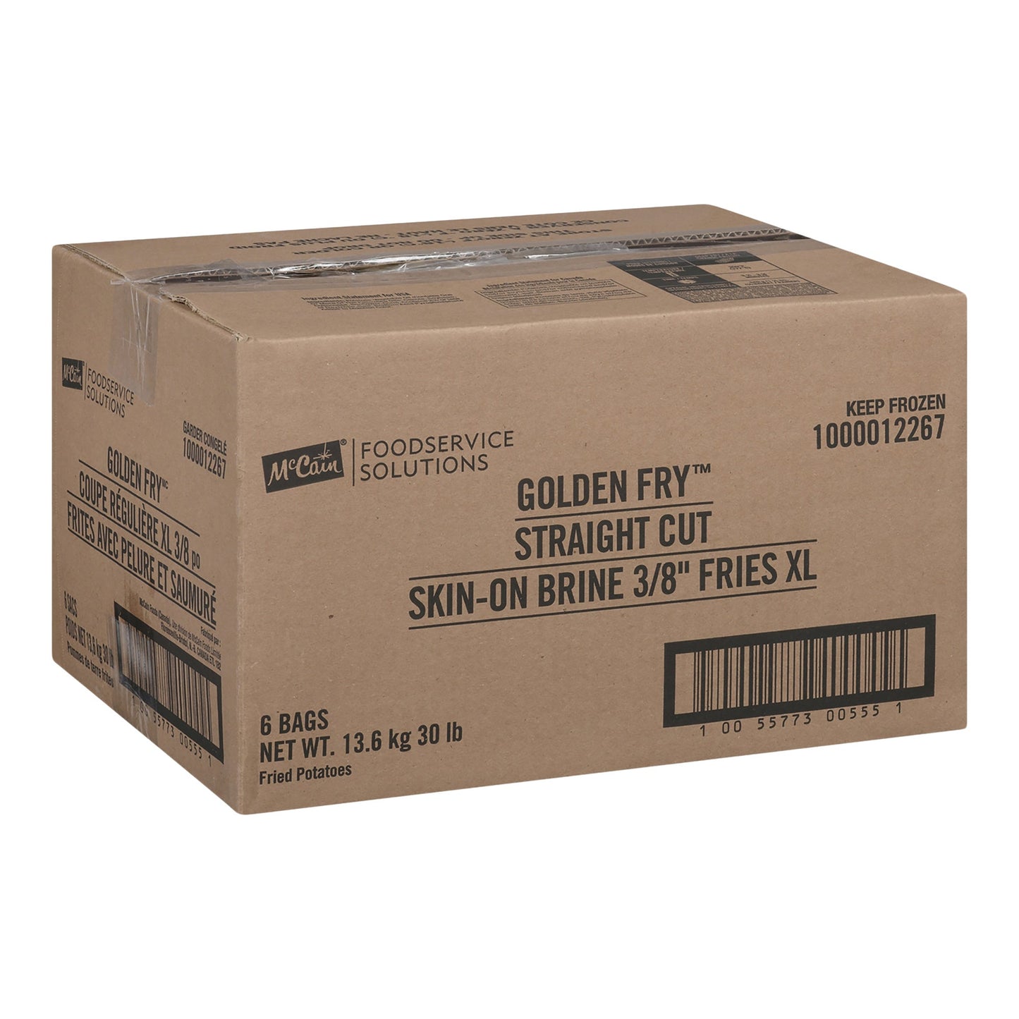 McCain Golden Fry Straight Cut Skin on Brine 3/8" XL, 6x2.27 kg - image 2
