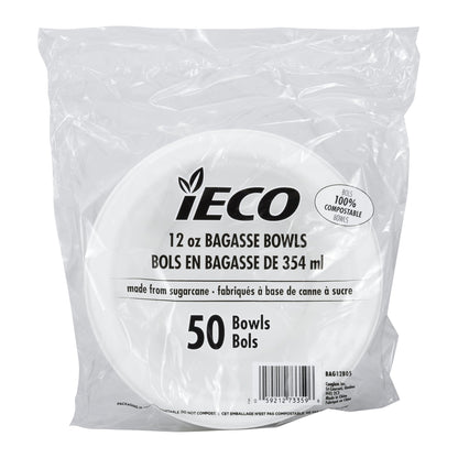 iEco 12-oz Bagasse Bowl, 5 packs of 50 - image 3