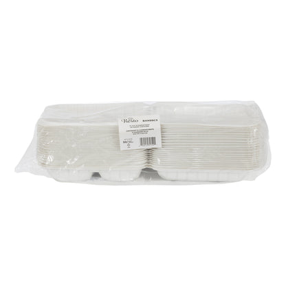 Resto Hinged 3-compartment MFPP Container 9 in × 9 in, Pack of 150 - image 3