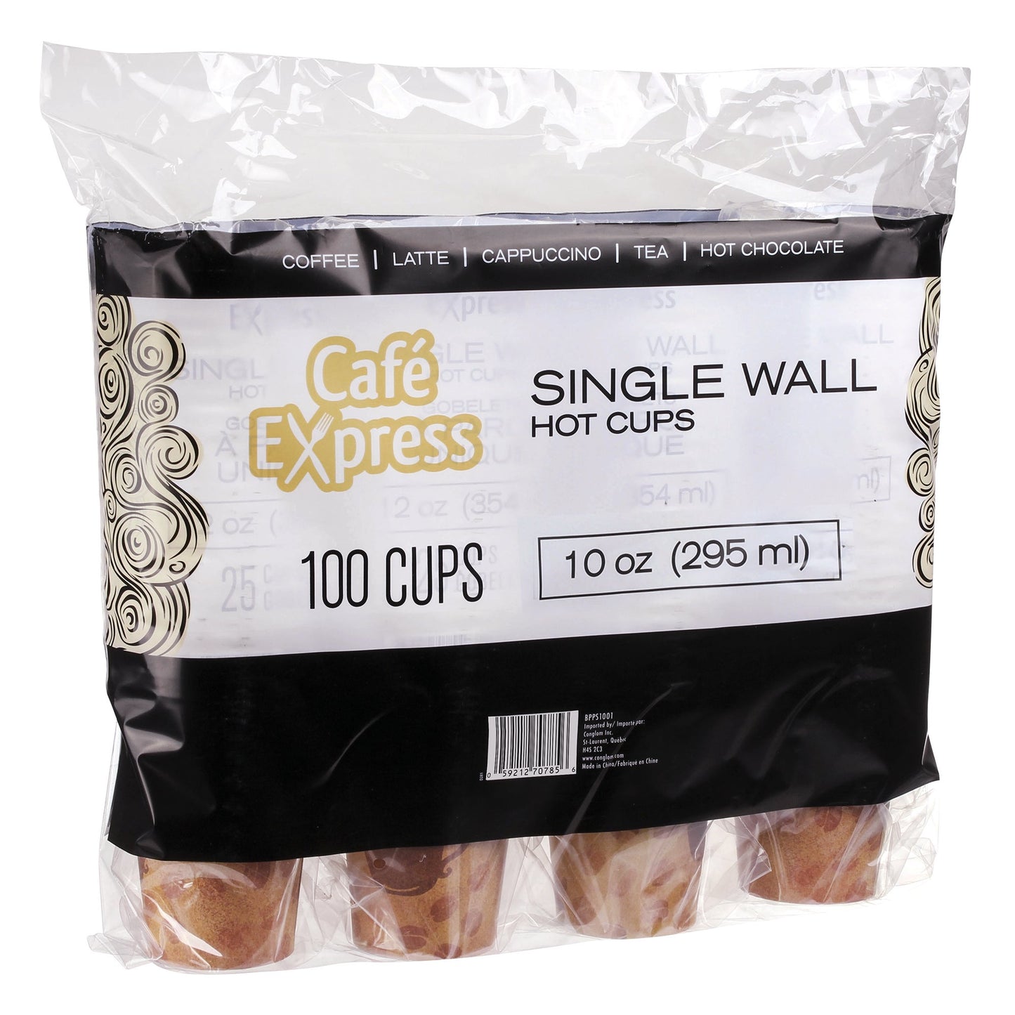 Café Express Single Wall 10-oz Hot Cups, 5 packs of 100 - image 2