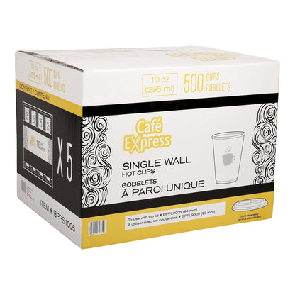 Café Express Single Wall 10-oz Hot Cups, 5 packs of 100 - image 3