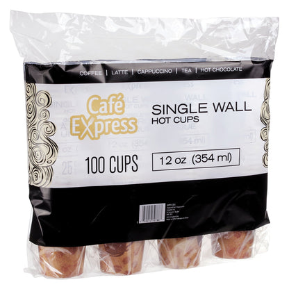 Café Express Single Wall 12-oz Hot Cups, 5 packs of 100 - image 3
