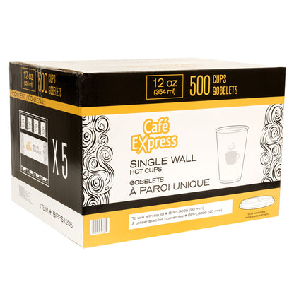 Café Express Single Wall 12-oz Hot Cups, 5 packs of 100 - image 4