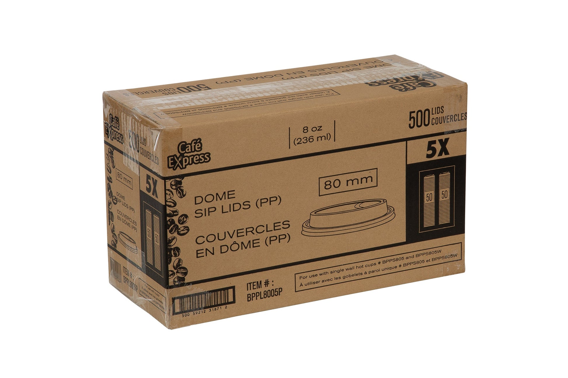 Café Express 3.15-in Dome Sip Lids, 5 Packs of 100 - image 3