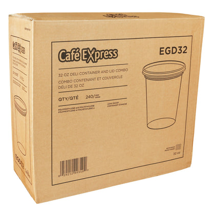Café Express 32-oz Deli Containers with Lids, Pack of 240 - image 2