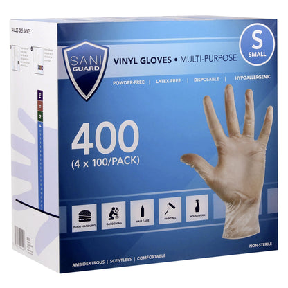 Sani Guard Small Vinyl Gloves, 4 packs of 100 - image 2