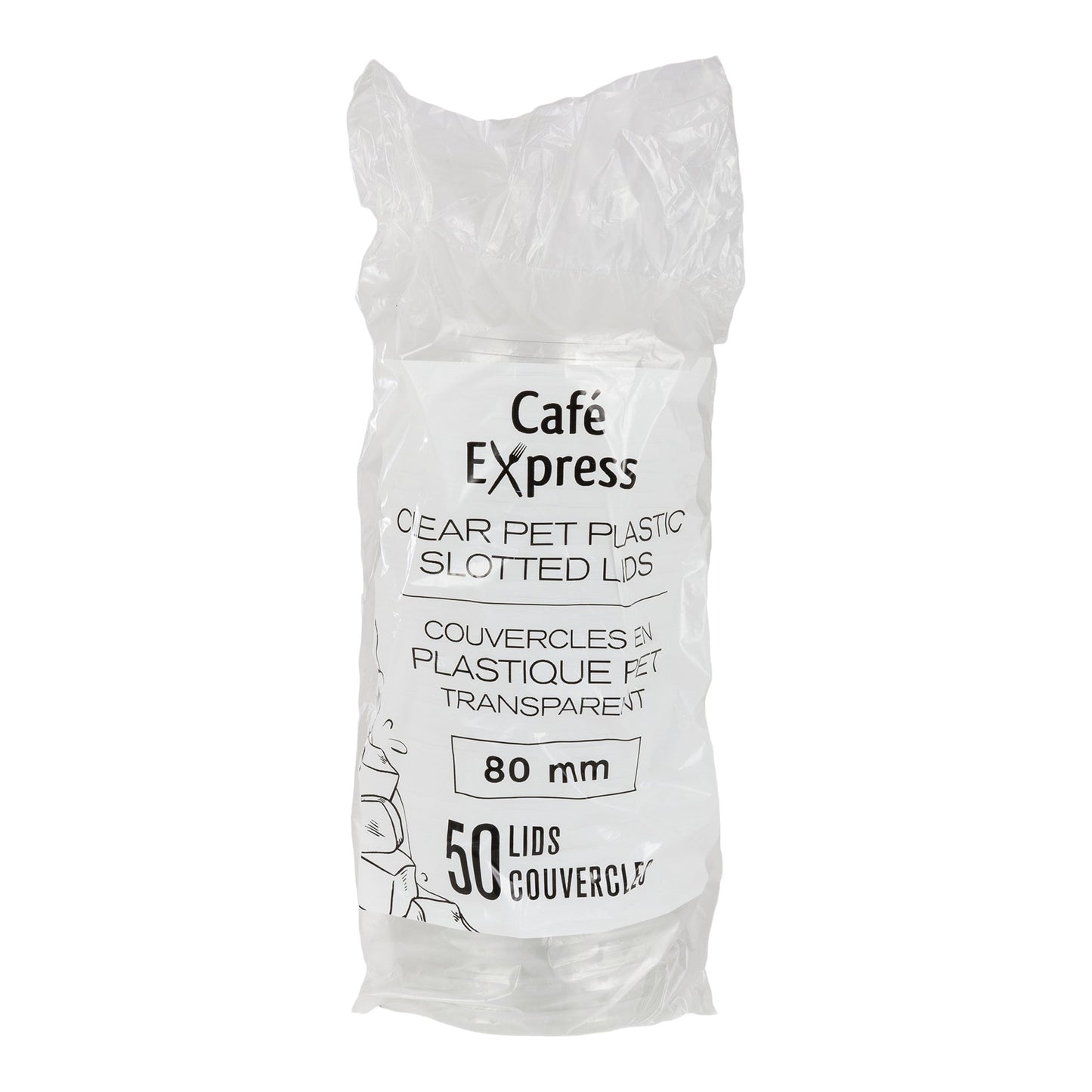 Café Express 80 mm PET Lids for 9 oz Cold Cups, Pack of 500 - image 2