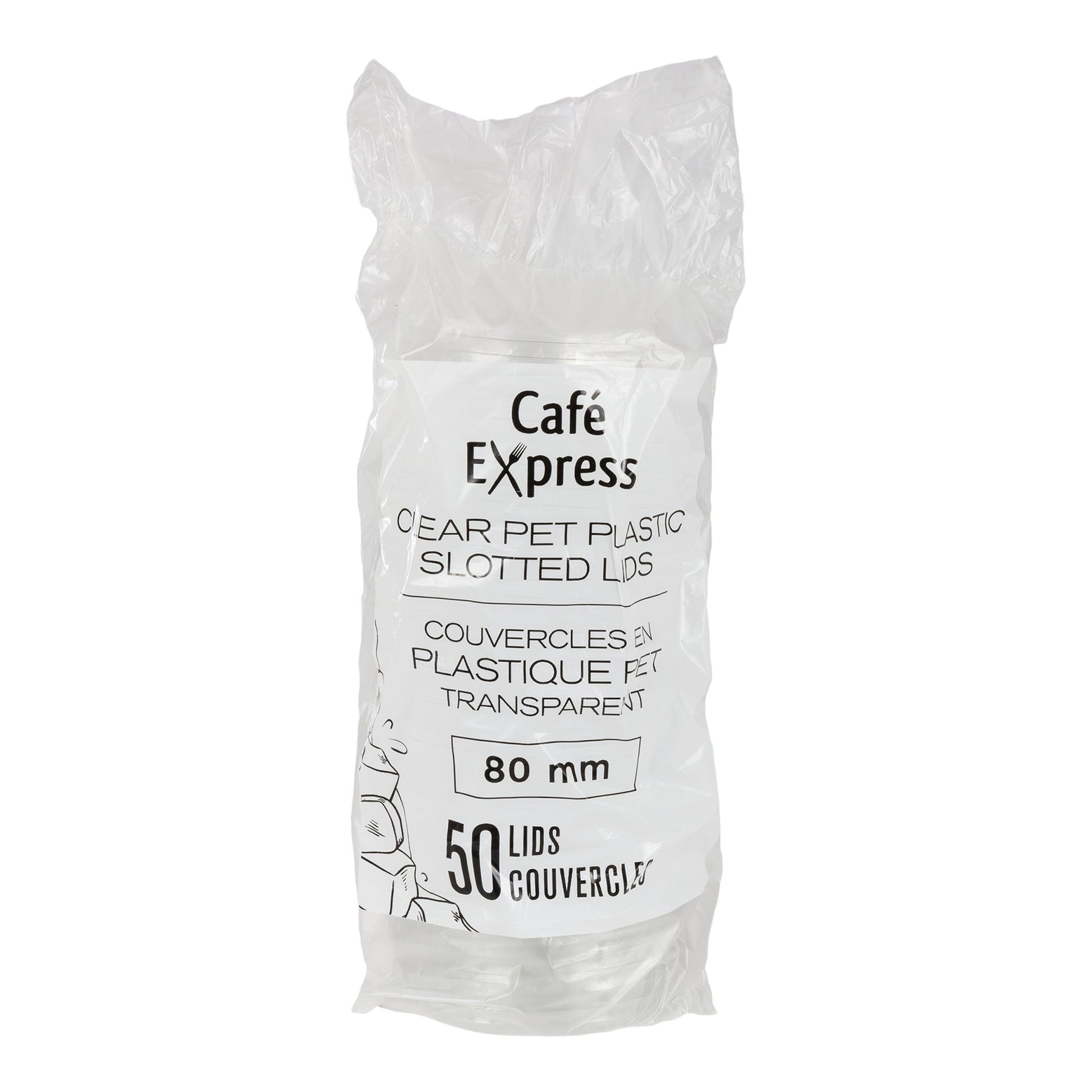 Café Express 80 mm PET Lids for 9 oz Cold Cups, Pack of 500 - image 2