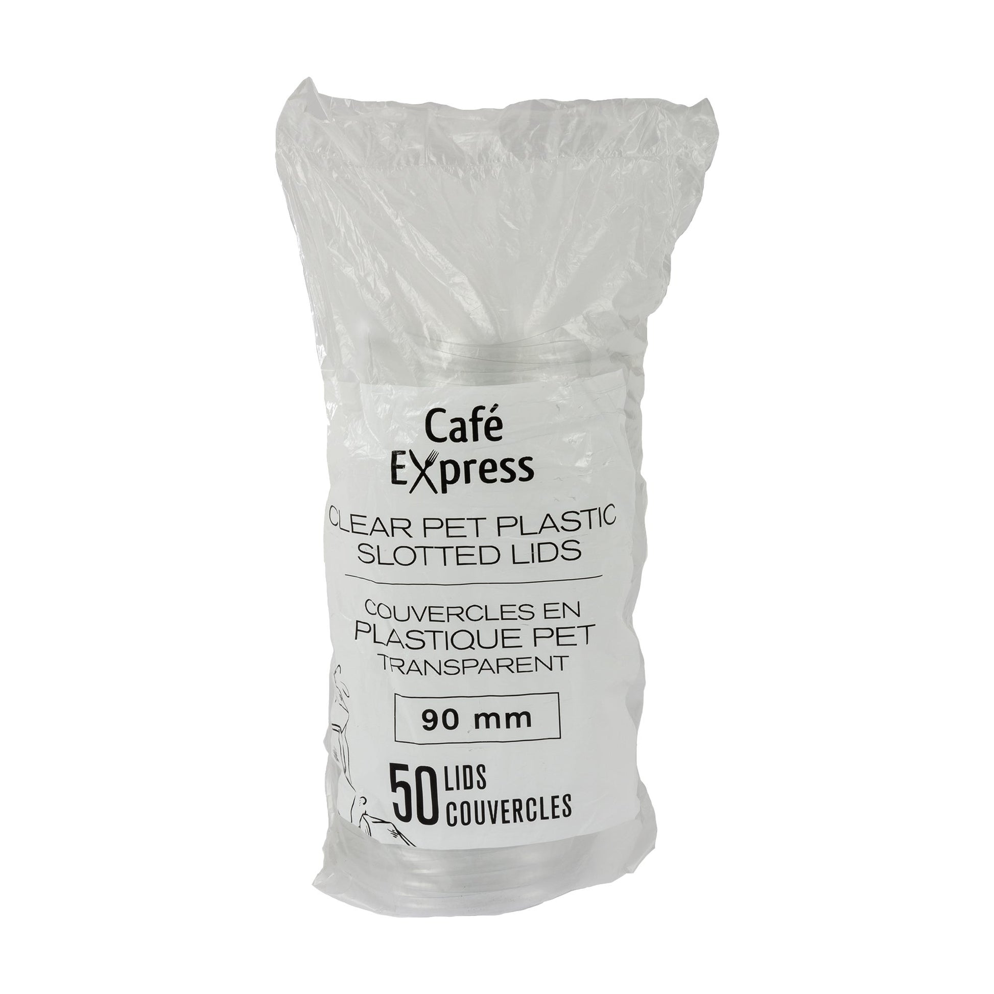 Café Express 90 mm PET Lids for 12 & 16 oz Cold Cups, Pack of 500 - image 1