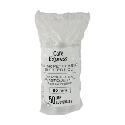 Café Express 90 mm PET Lids for 12 & 16 oz Cold Cups, Pack of 500 - image 1