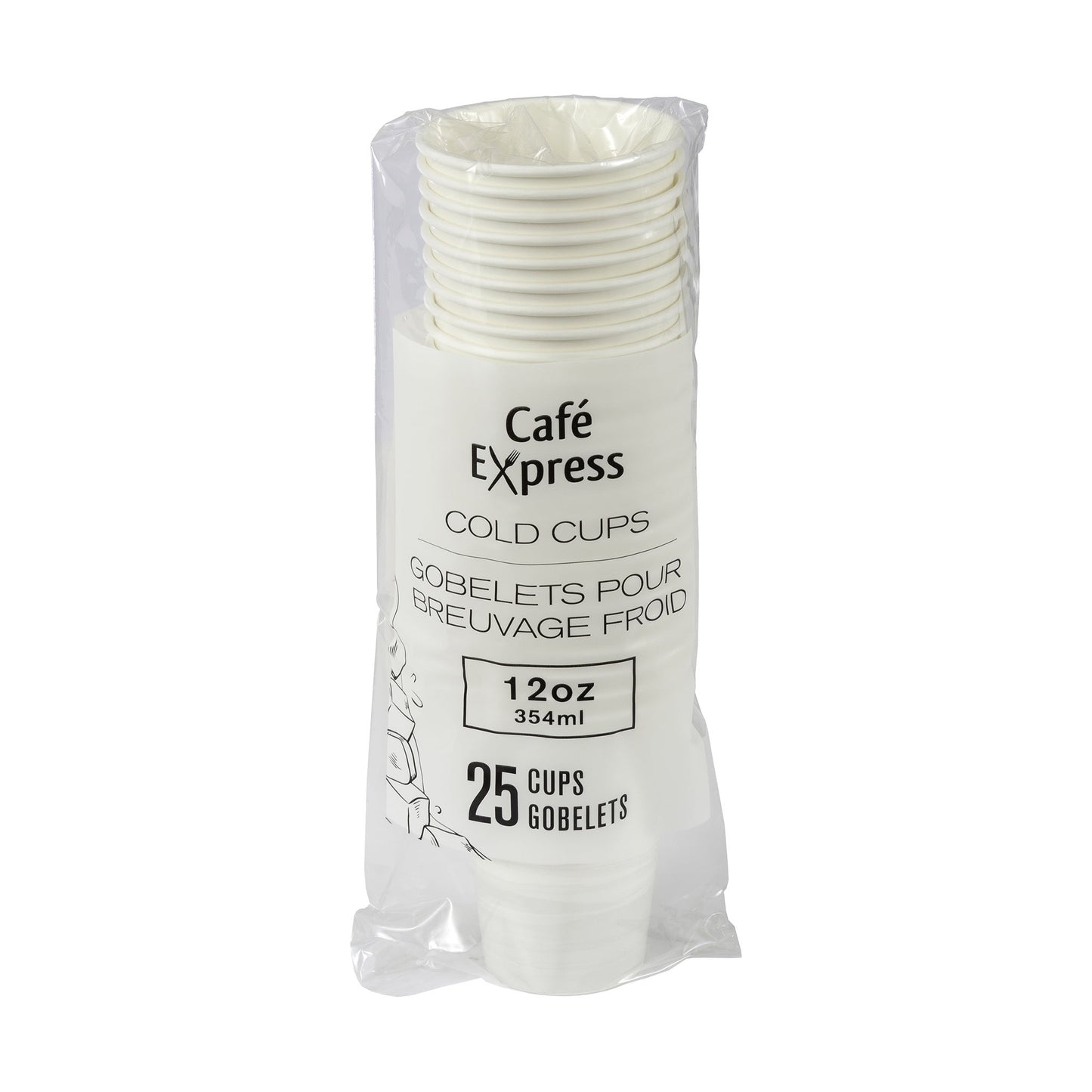 Café Express 12 oz Paper Cold Cups, Pack of 500 - image 1