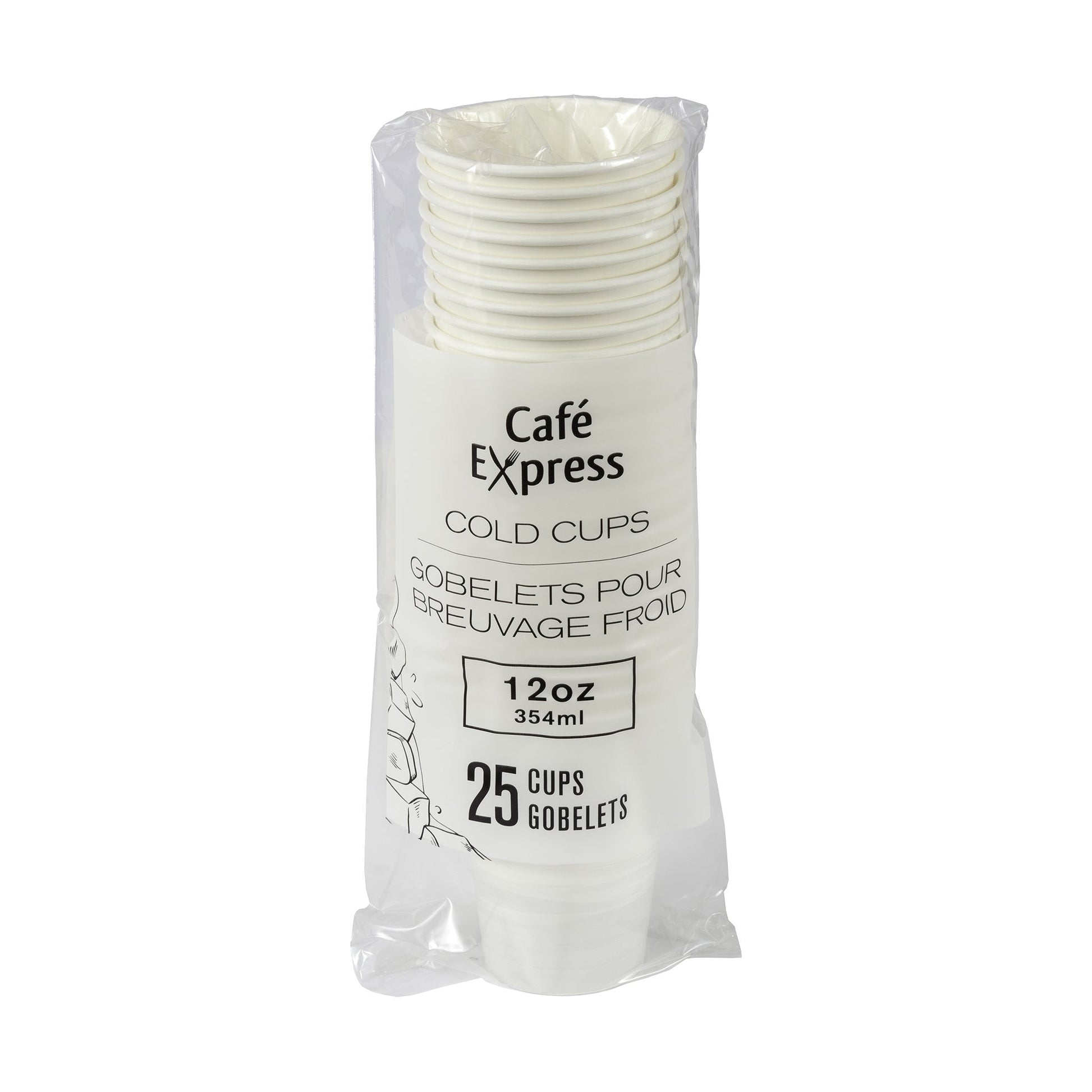 Café Express 12 oz Paper Cold Cups, Pack of 500 - image 1