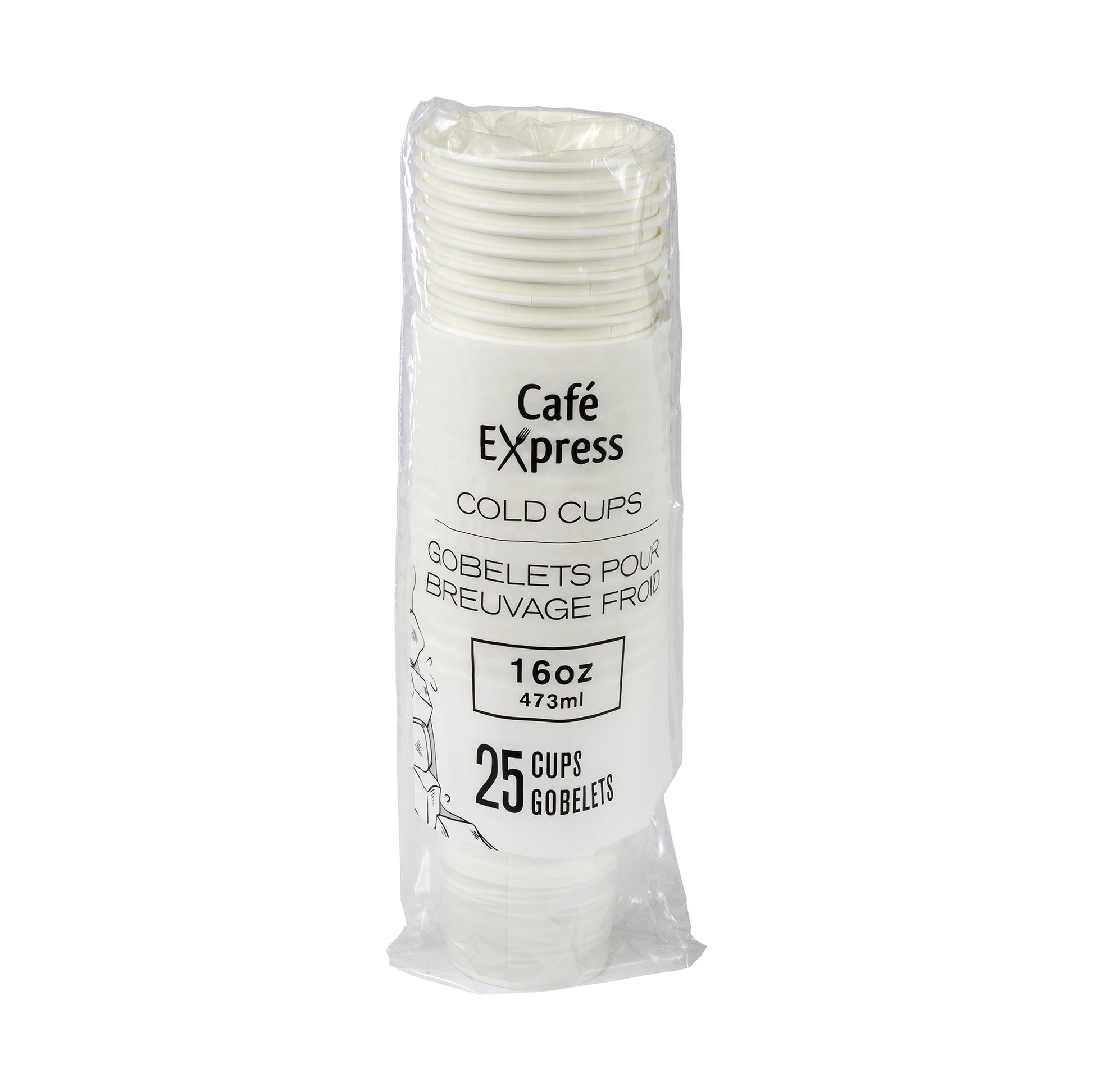 Café Express 16 oz Paper Cold Cups, Pack of 500 - image 1