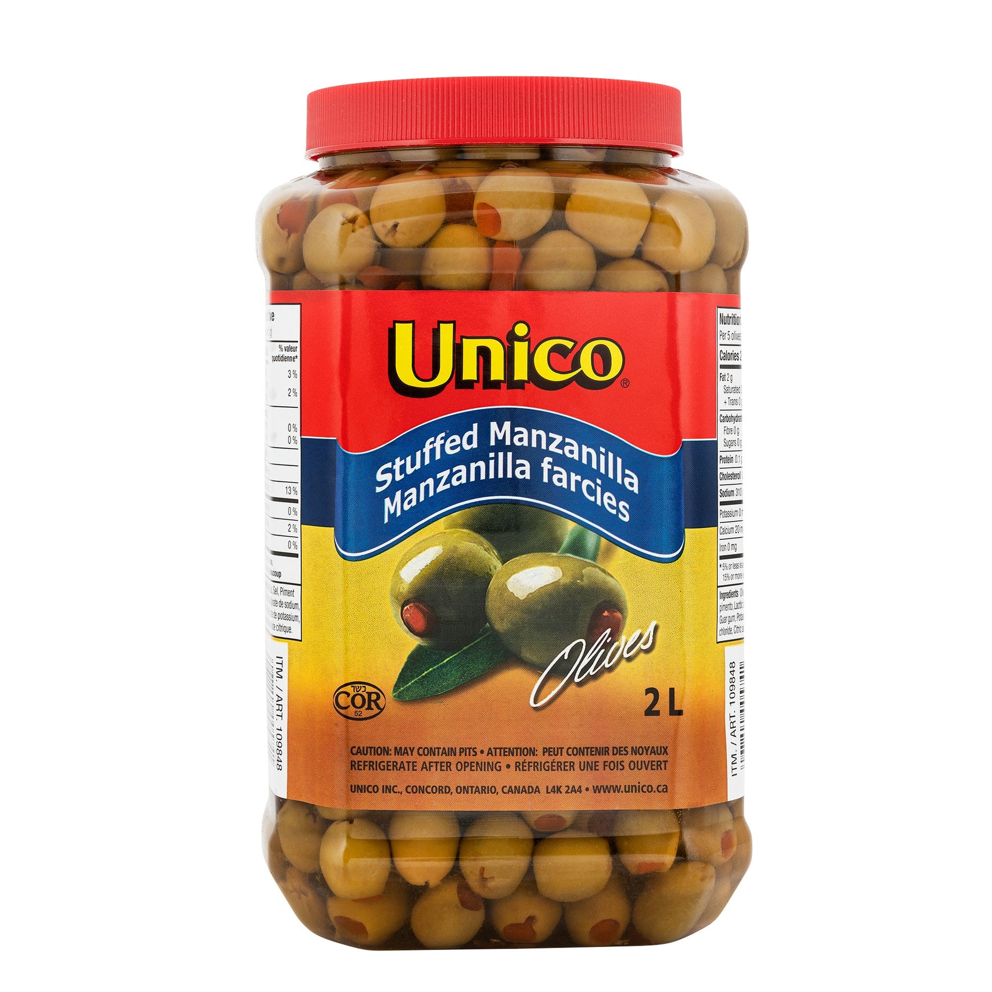 Unico Stuffed Manzanilla Olives, 2 L - image 1
