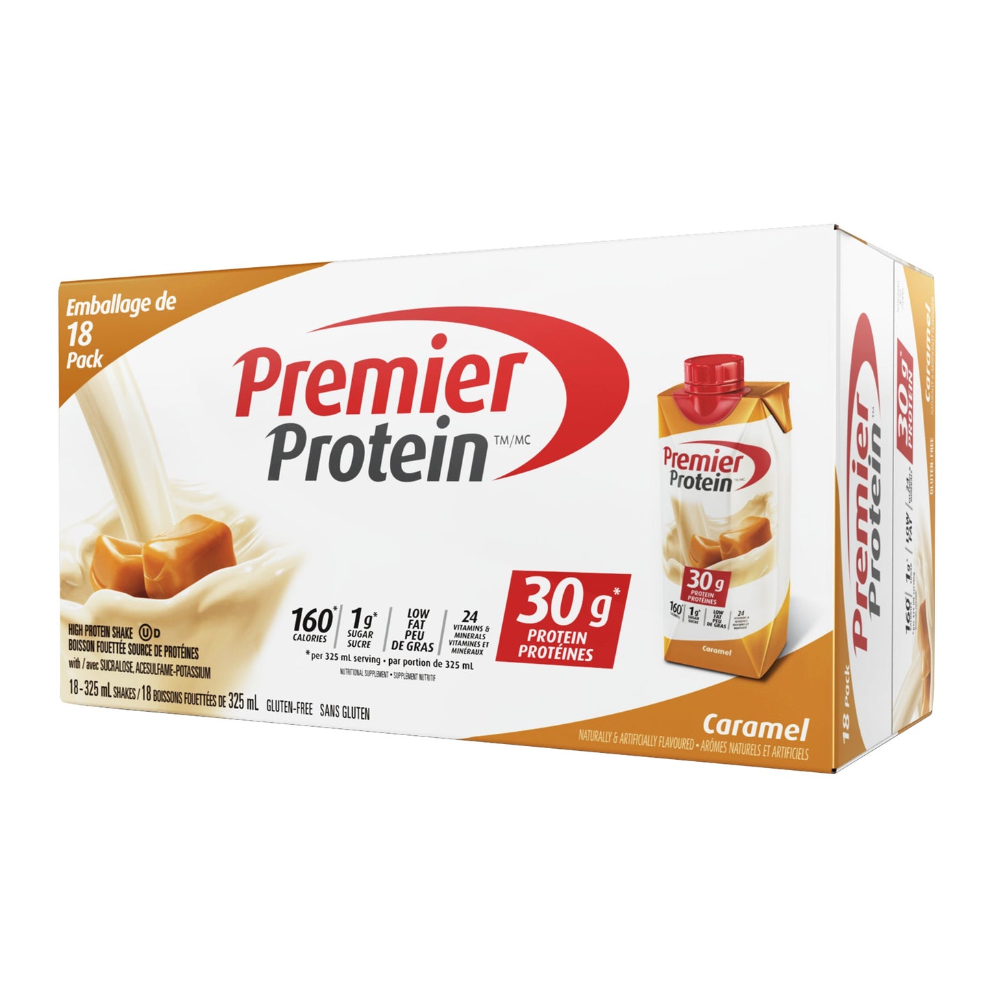 Premier Protein Caramel Shake, 18 × 325 mL - image 1