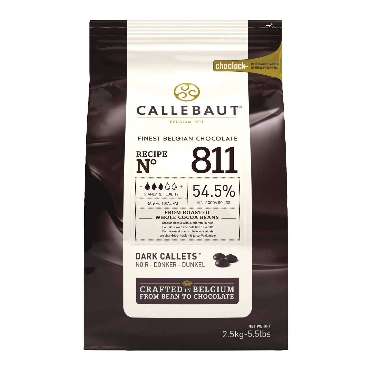 Callebaut Dark Callets 54.5% Chocolate, 2.5 kg - image 1