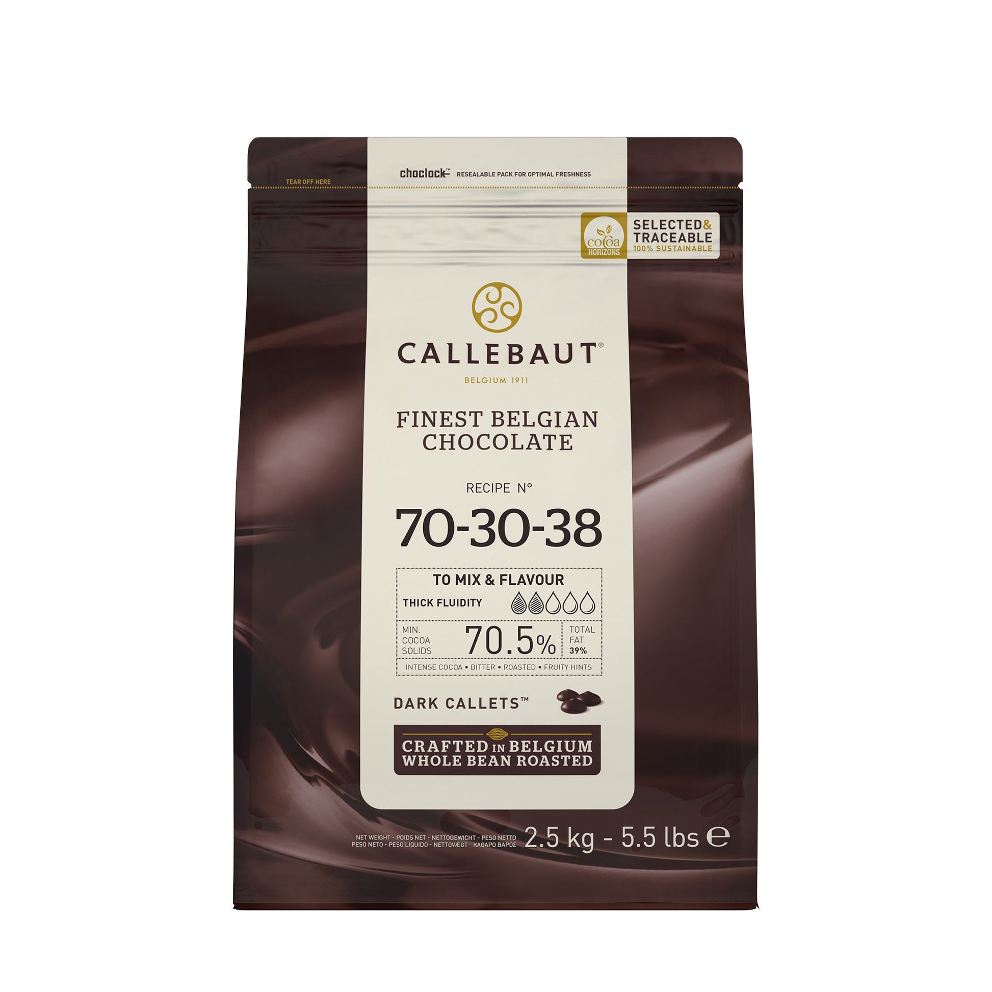 Callebaut Dark Belgian Chocolate Callets, 2.5 kg - image 1