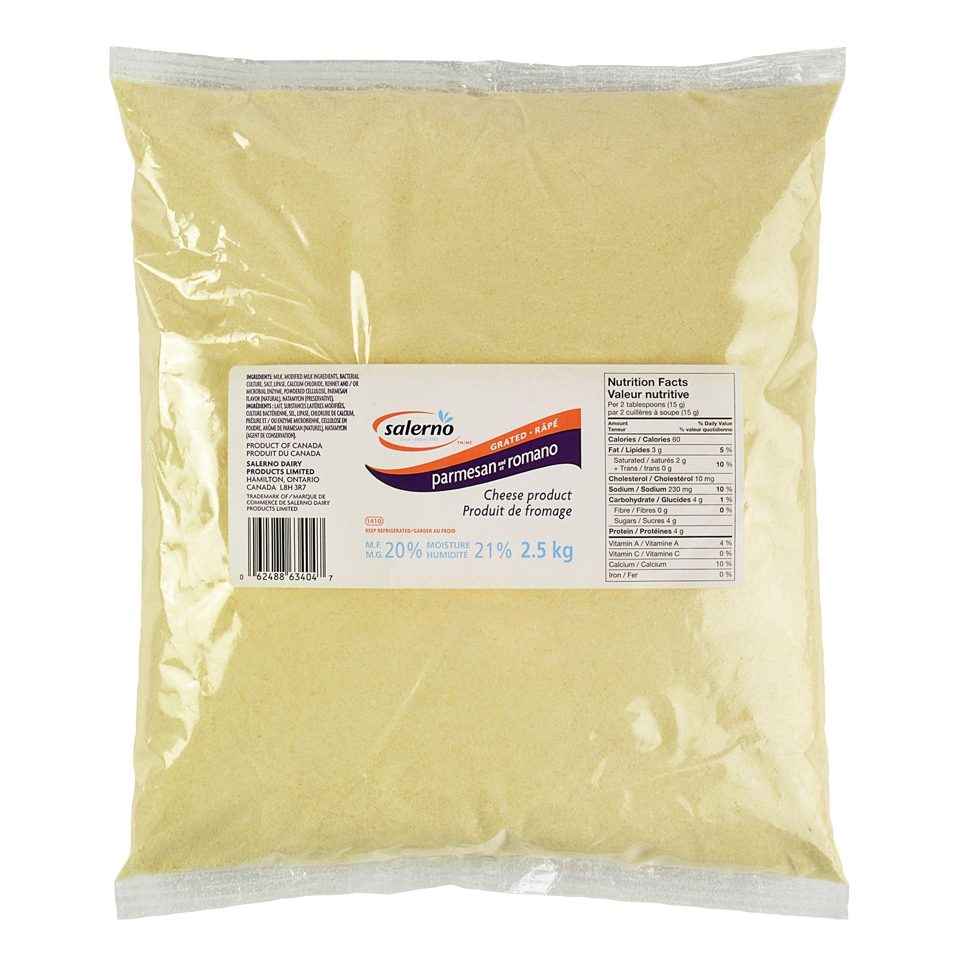 Salerno Grated Parmesan and Romano Blend, 2.5 kg - image 1