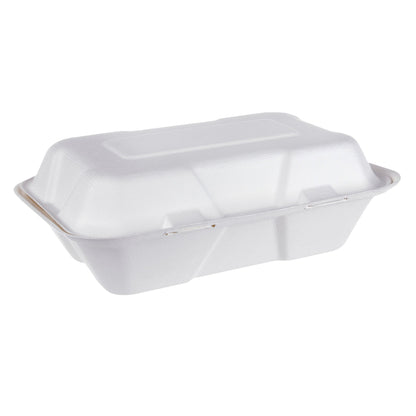 iEco Hinged Bagasse Containers 6 in × 9 in, 2 packs of 50 - image 1
