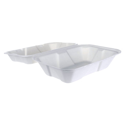 iEco Hinged Bagasse Containers 6 in × 9 in, 2 packs of 50 - image 3