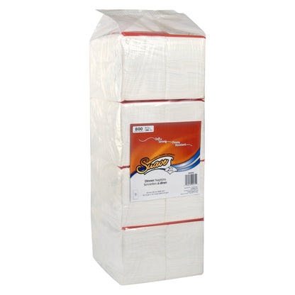 Suave Dinner Napkins 2-ply 1/8 Fold, 4 packs of 200 - image 2
