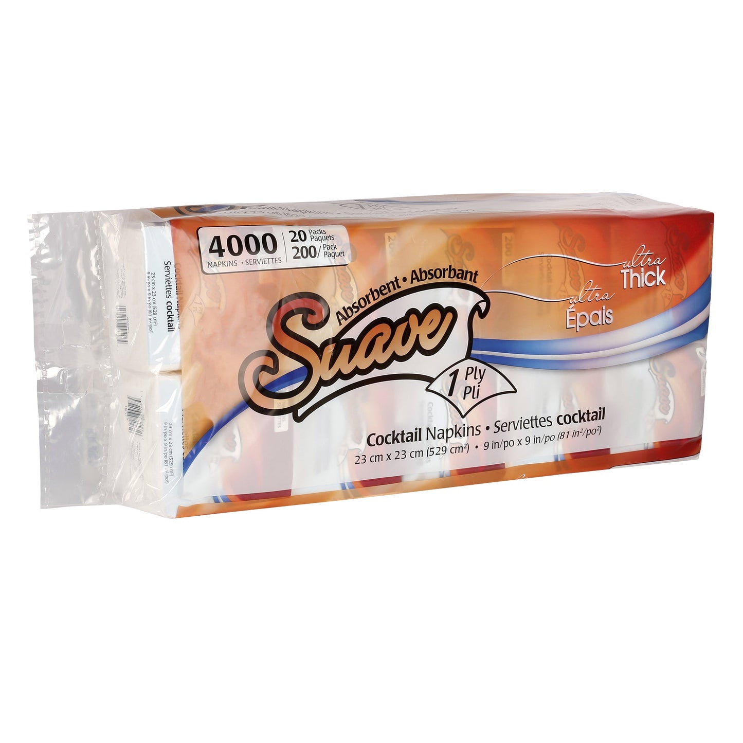 Suave 1-ply Cocktail Napkins, 20 Packs of 200 - image 1
