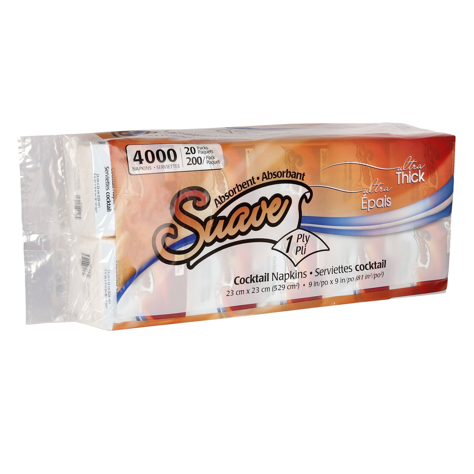 Suave 1-ply Cocktail Napkins, 20 Packs of 200 - image 1