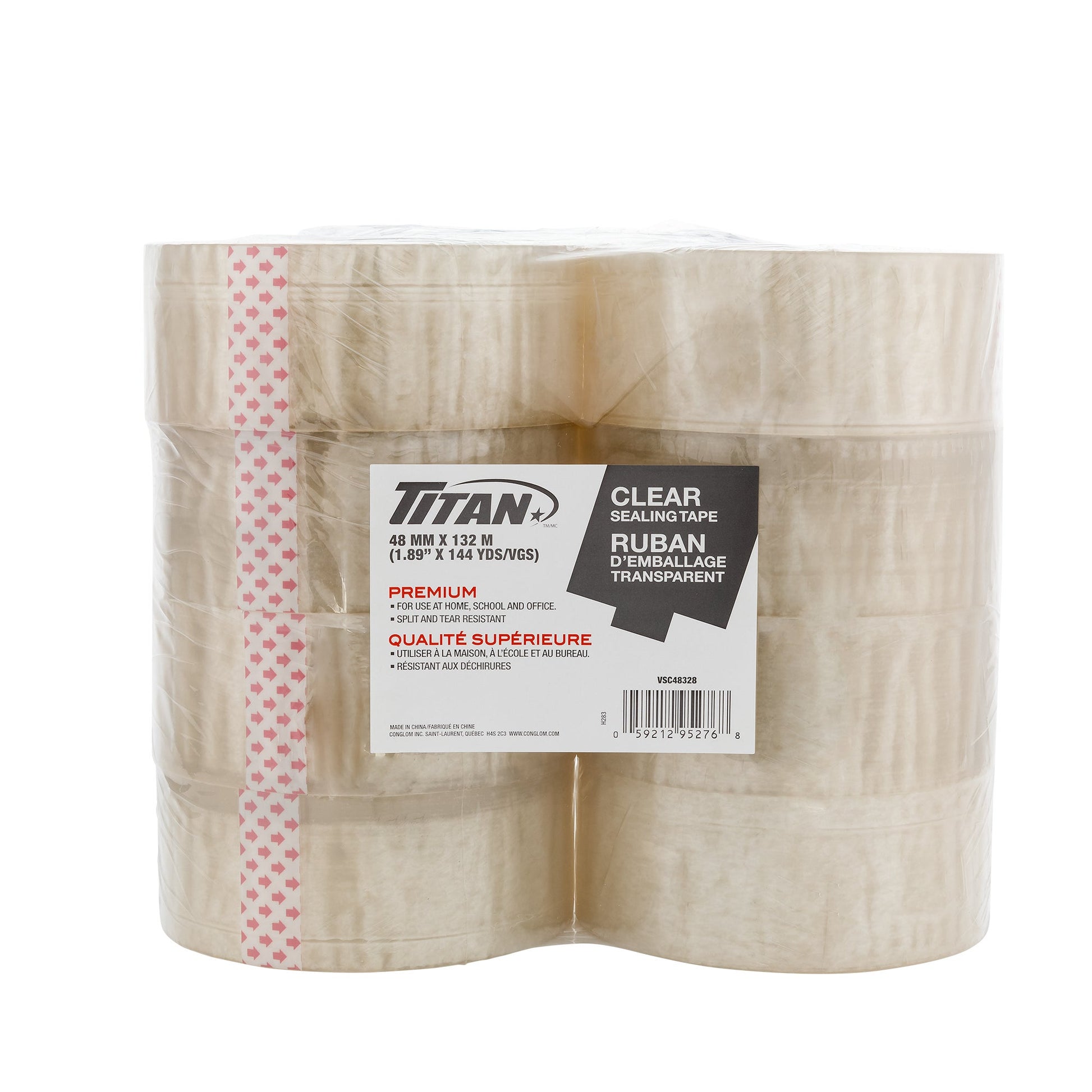 Titan Clear Packing Tape, Pack of 8 - image 1