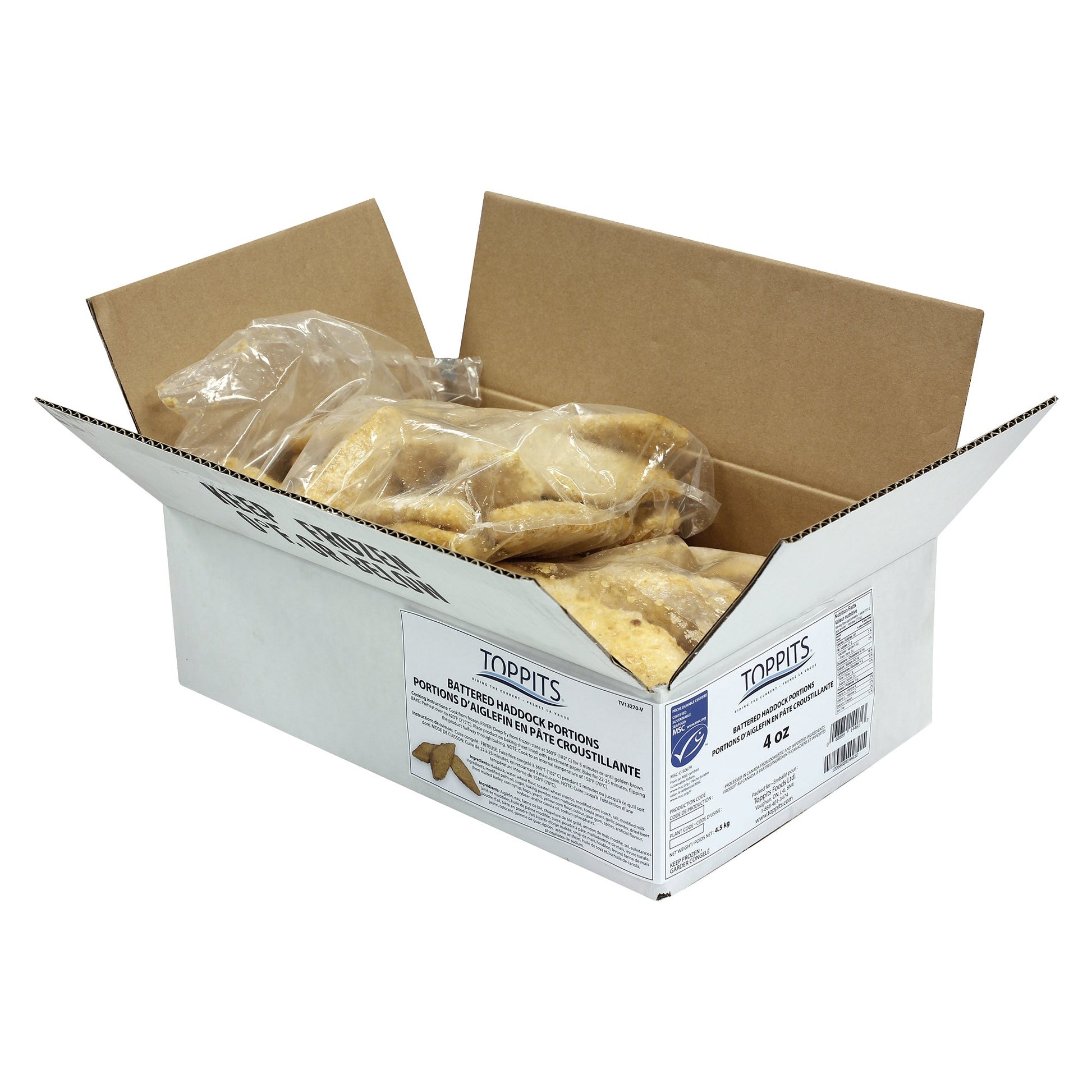 Toppits Frozen Battered Haddock Fillets, 4.54 kg - image 2