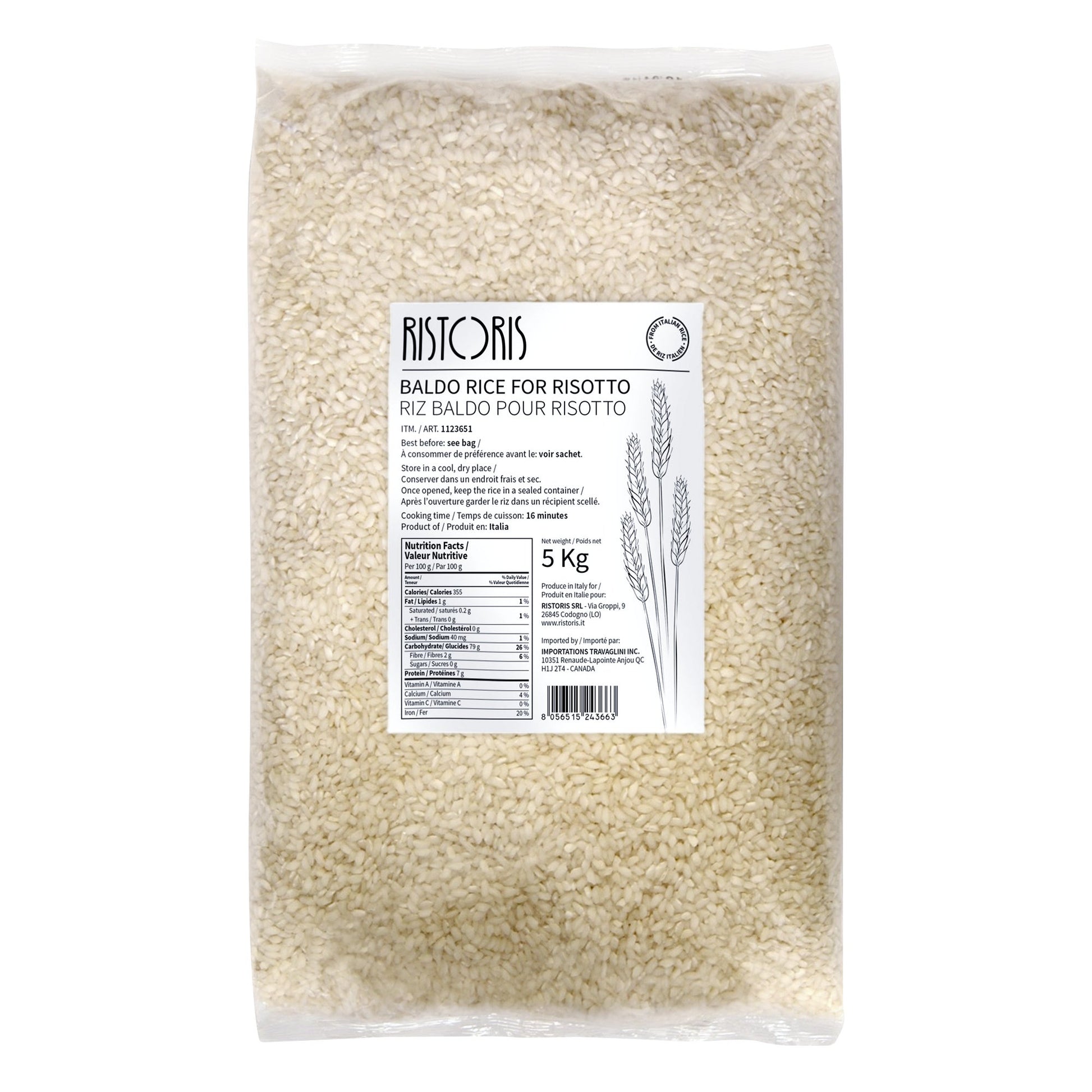 Ristoris Baldo Rice for Risotto, 5 kg - image 1