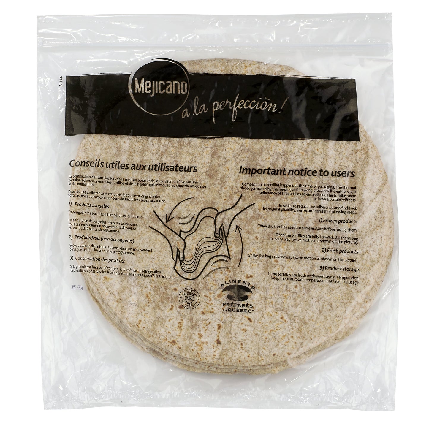 Mejicano 12-in Whole Wheat Tortillas, 3 packs of 10 - image 1