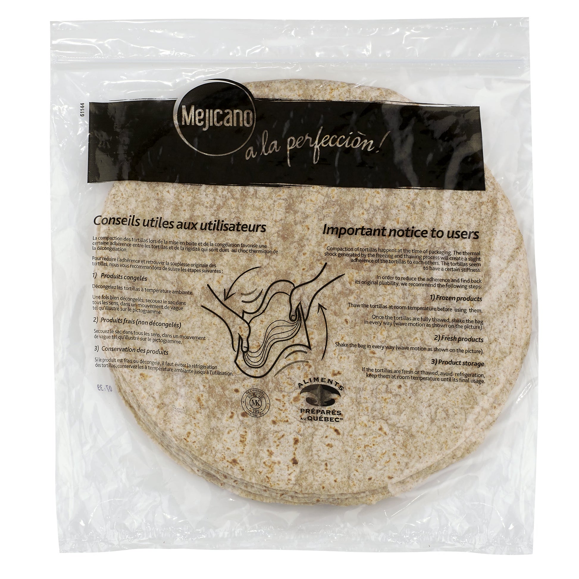 Mejicano 12-in Whole Wheat Tortillas, 3 packs of 10 - image 1
