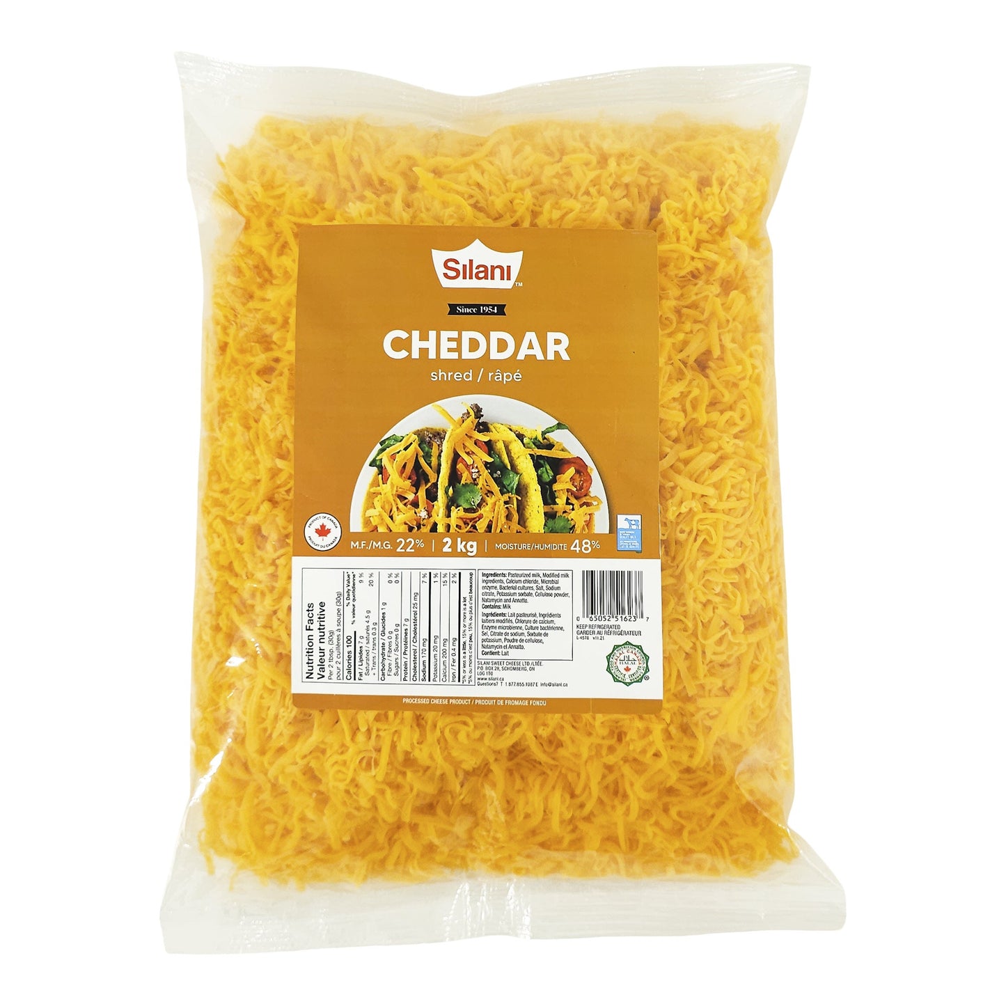Silani Cheddar Shred, 2 kg - image 1