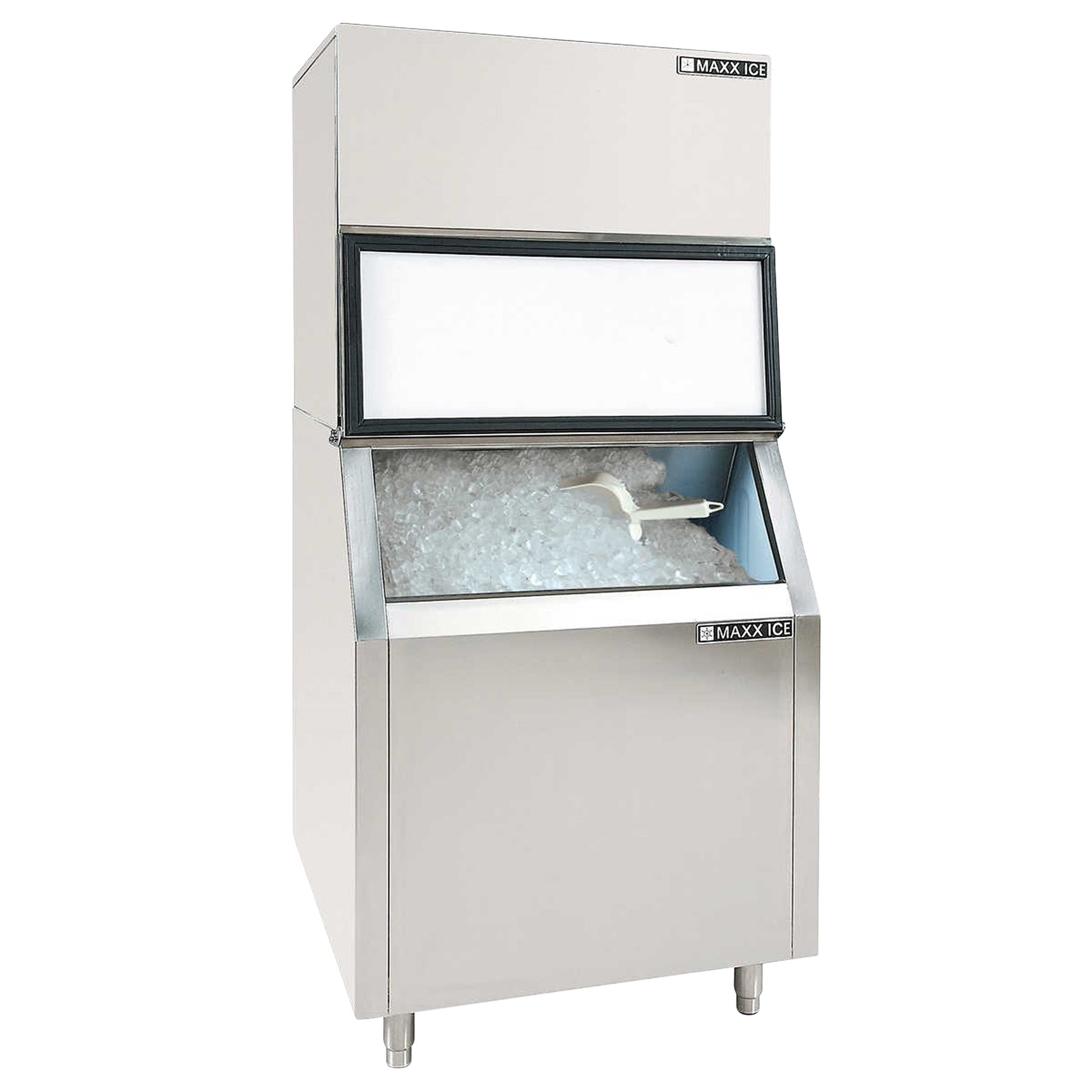 Maxx Ice 204.5 kg (450 lb.) Commercial Modular Clear Ice Maker and Storage Bin - image 3