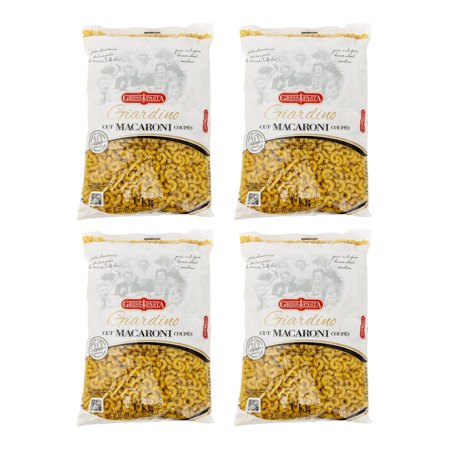 Griss Pasta Giardino Macaroni, 4 x 1 kg - image 3