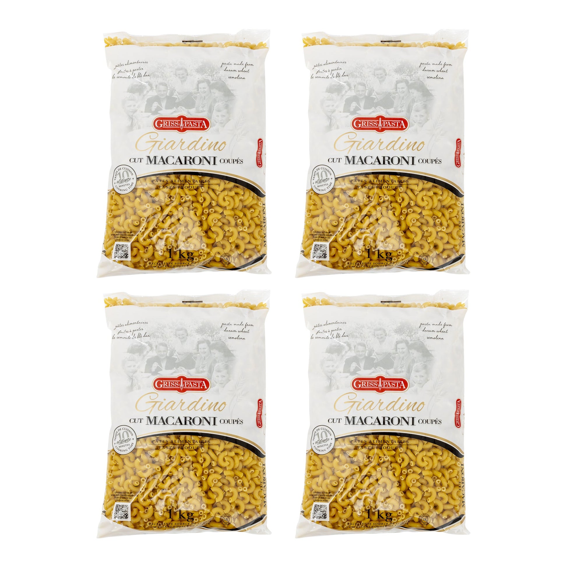 Griss Pasta Giardino Macaroni, 4 x 1 kg - image 3