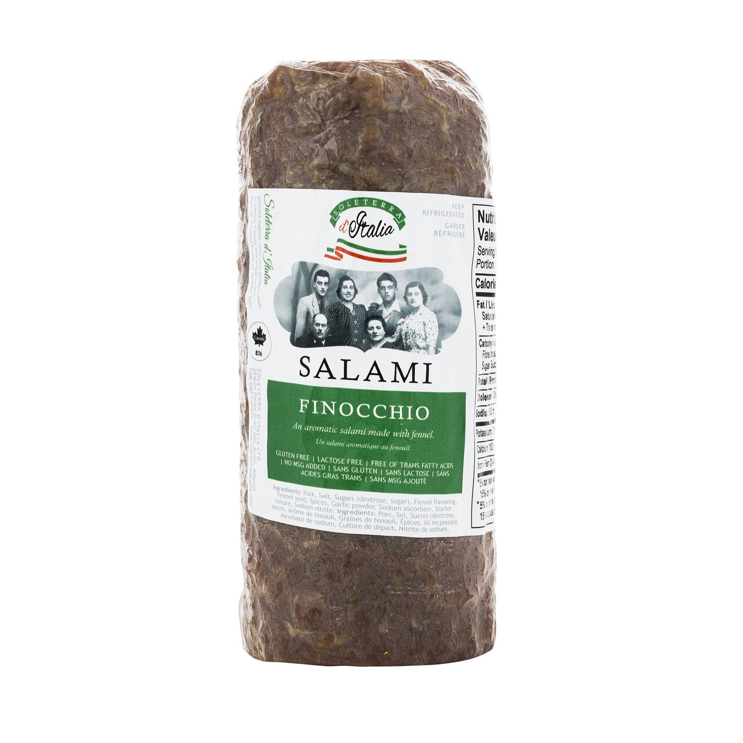 Soleterra d'Italia Finocchio Salami, 1.2 kg - image 1