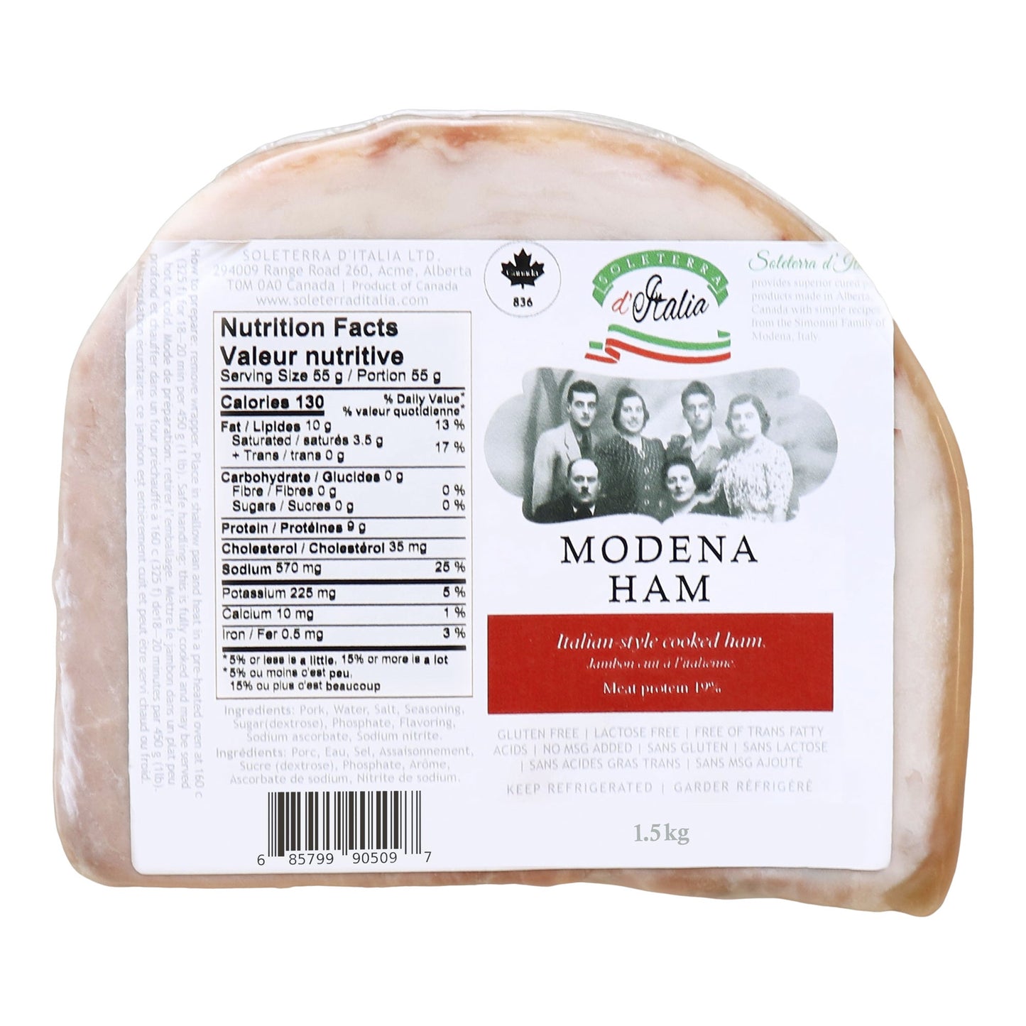 Soleterra D'Italia Modeno Ham, 1.5 kg - image 1