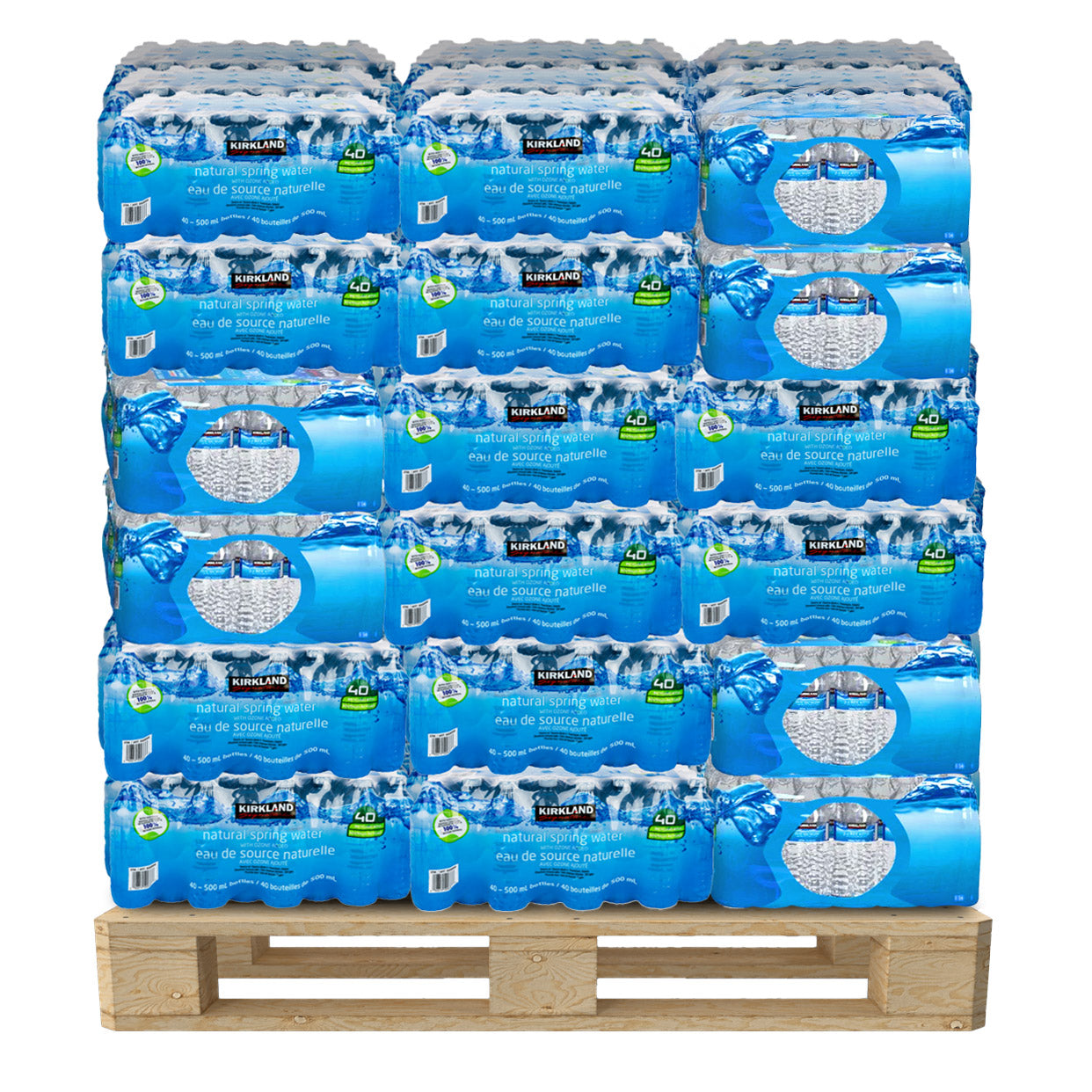 Kirkland Signature Bottled Water 500 mL, 40-count, 48 Case Pallet - image 1