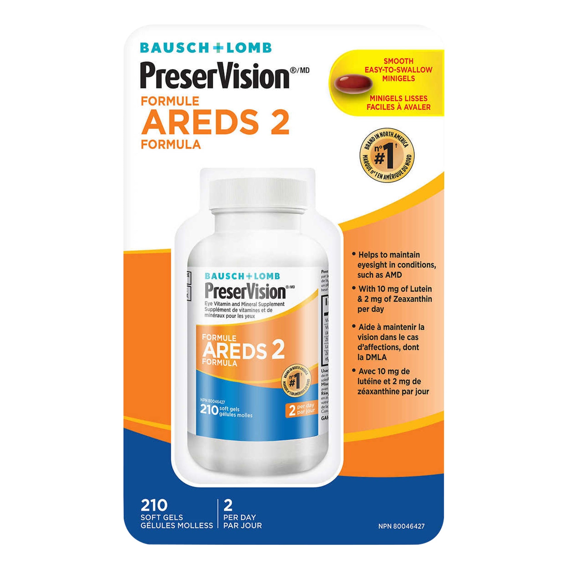 PreserVision Eye Vitamin and Mineral Supplement AREDS2, 210 Softgels - image 1